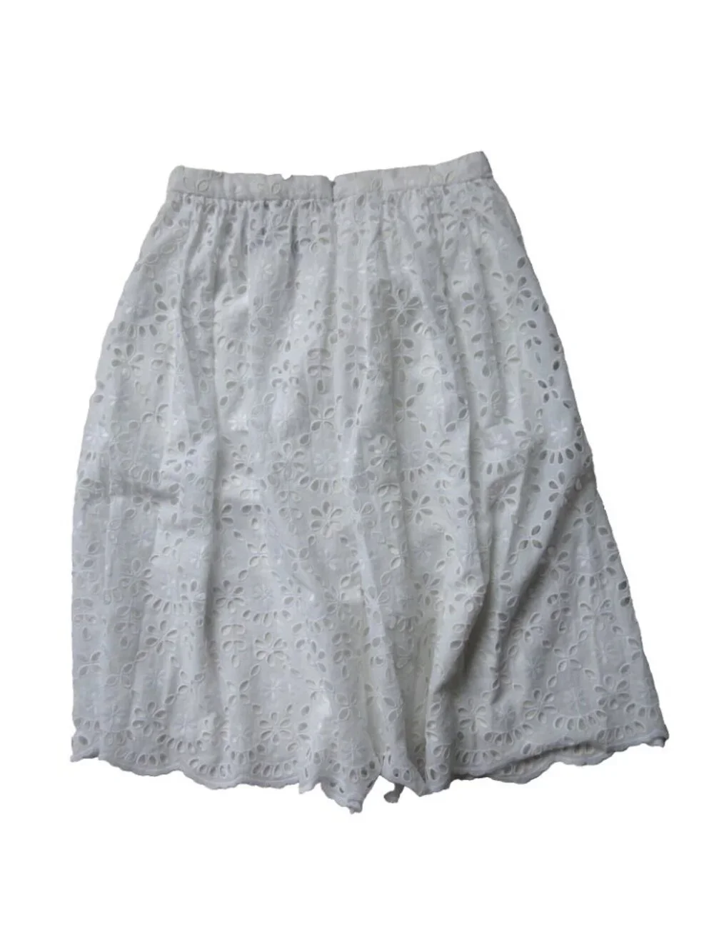 NWT J.Crew Full Midi in White Embroidered Eyelet A-line Skirt 4